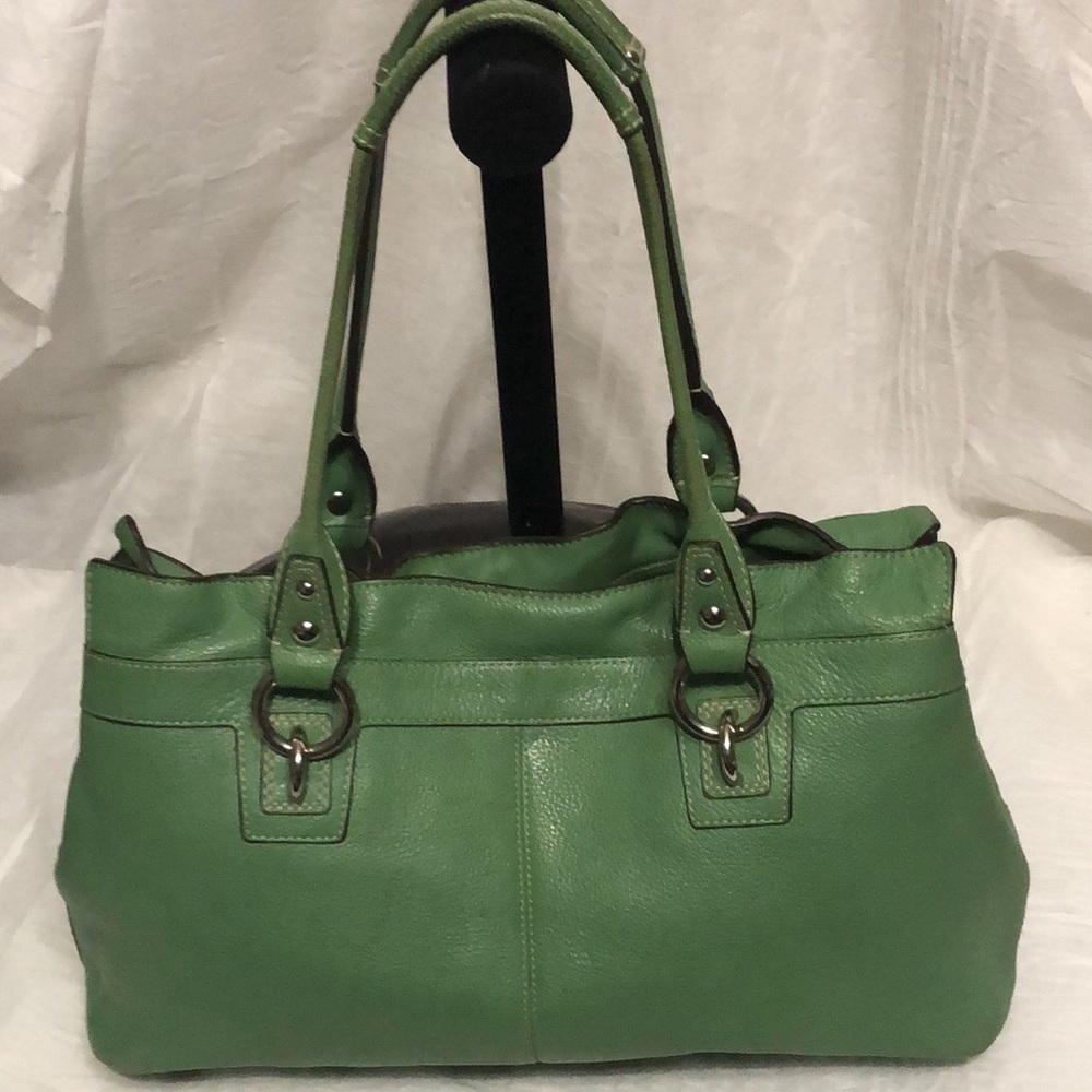 Coach Penelope Green Leaf Pebbled Leather Bag - Picture 6 of 13
